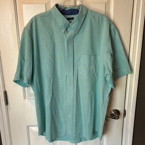 Chaps Green Casual Button Down Shirt